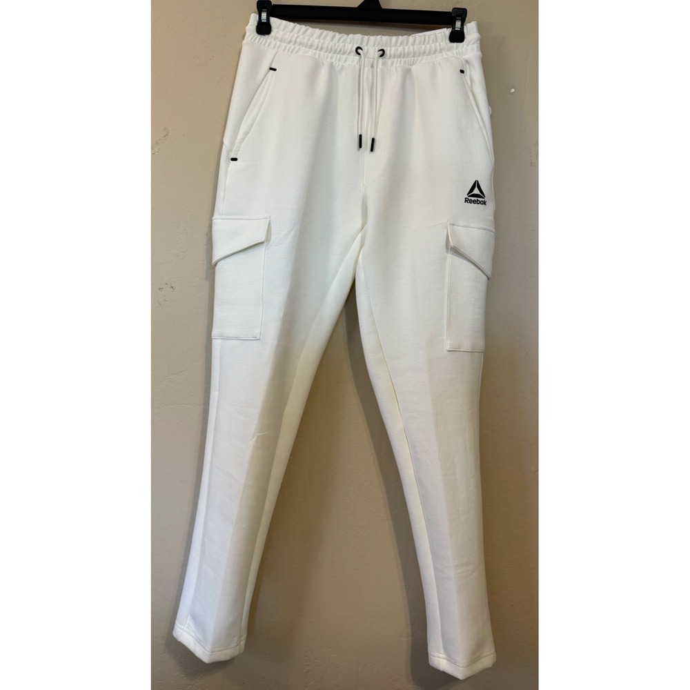 Reebok Unwind Cargo Pant Men S Papyrus‎ White Tapered Slim Sweatpants NEW